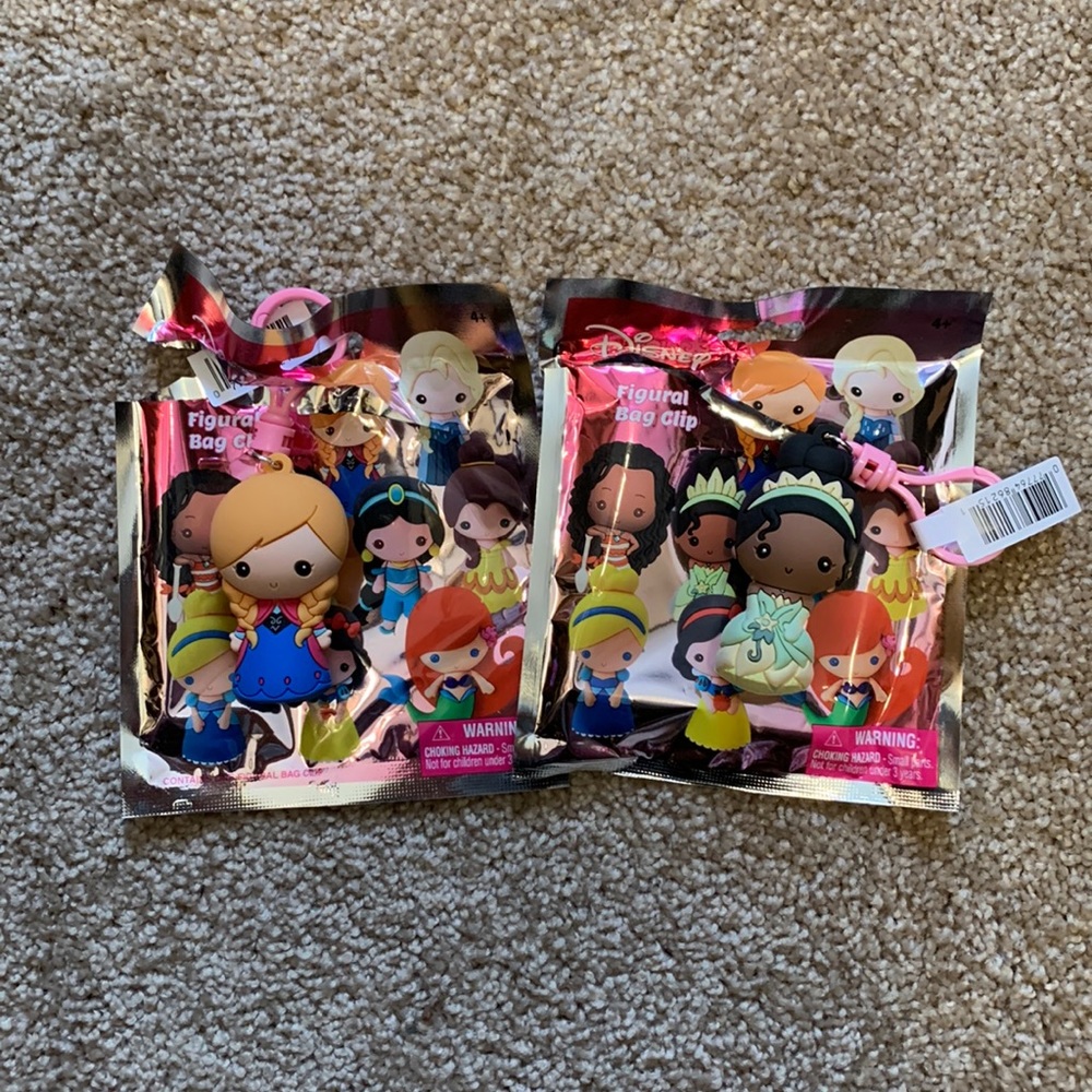 Set of two Disney Princess bag clips. NWT
